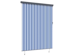 Maison Exclusive - Estor Enrollable Azul Y Blanco 200 X 250 Cm Tela Y Aluminio