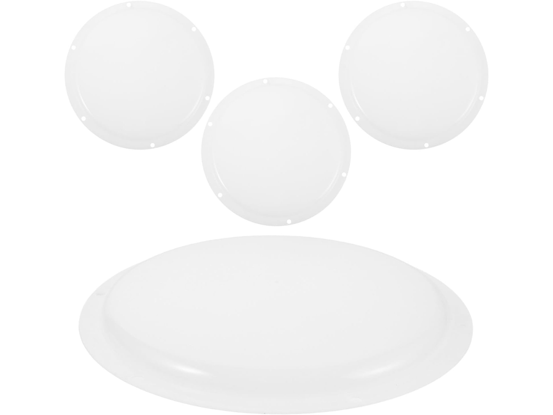 Juego De 4 Tapas De Plástico Blancas Con Led
