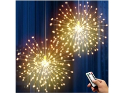 Luces De Fuegos Artificiales, 200 Led, Cable De Cobre, 8 Modos, Control Remoto A Pilas, 2 Unidades.
