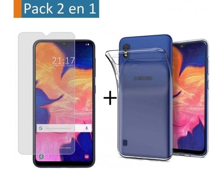 Carcasa + Protector de Pantalla Samsung Galaxy A10 TUMUNDOSMARTPHONE Gel Transparente Transparente