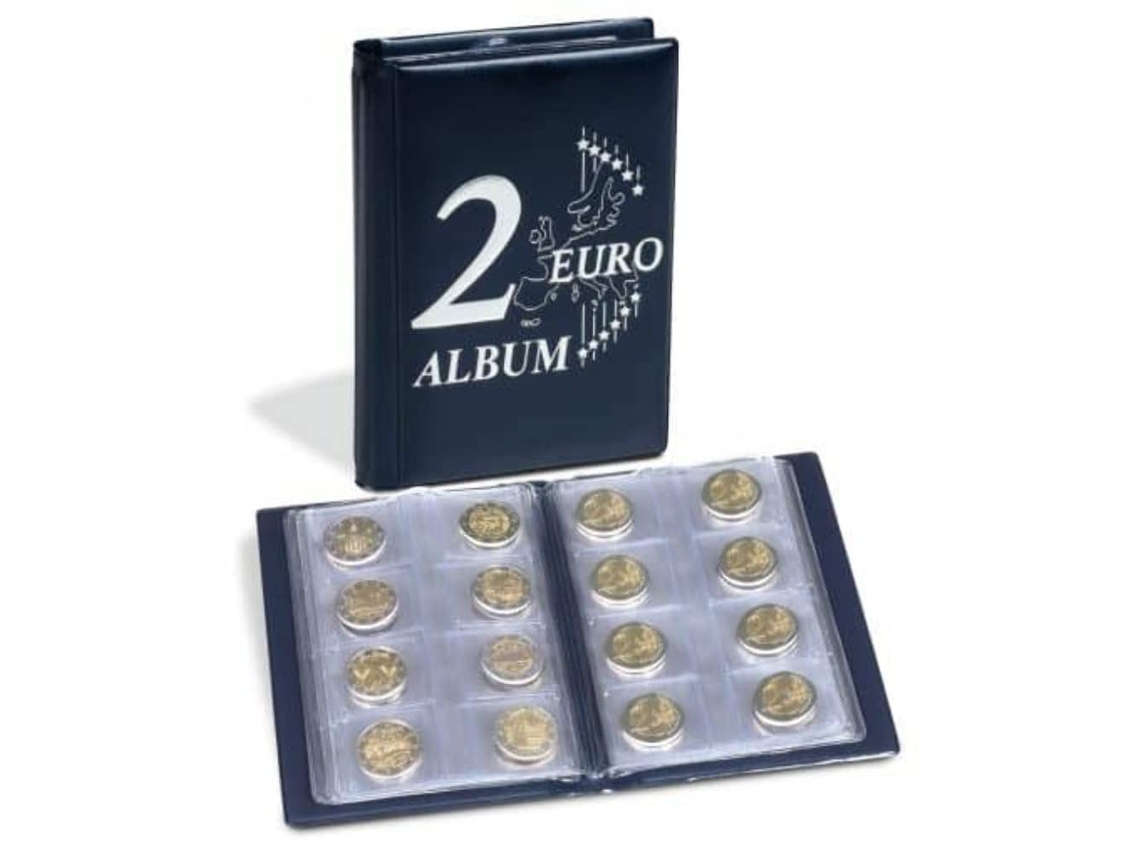 Álbum de bolsillo Leuchtturm de 2 euros por 48 monedas de 2 euros