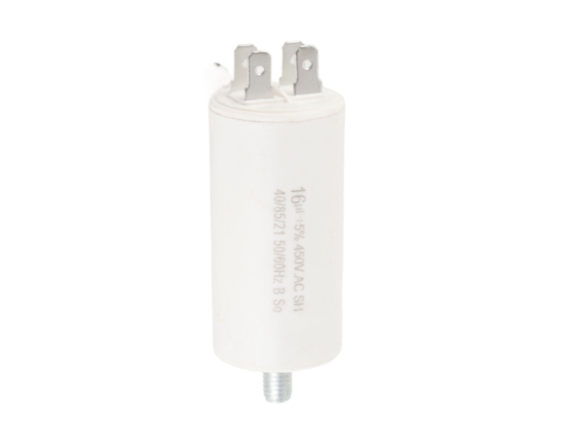 Condensador de funcionamiento CBB60 de 450 V y 16 µF para motores de lavadoras y electrodomésticos.