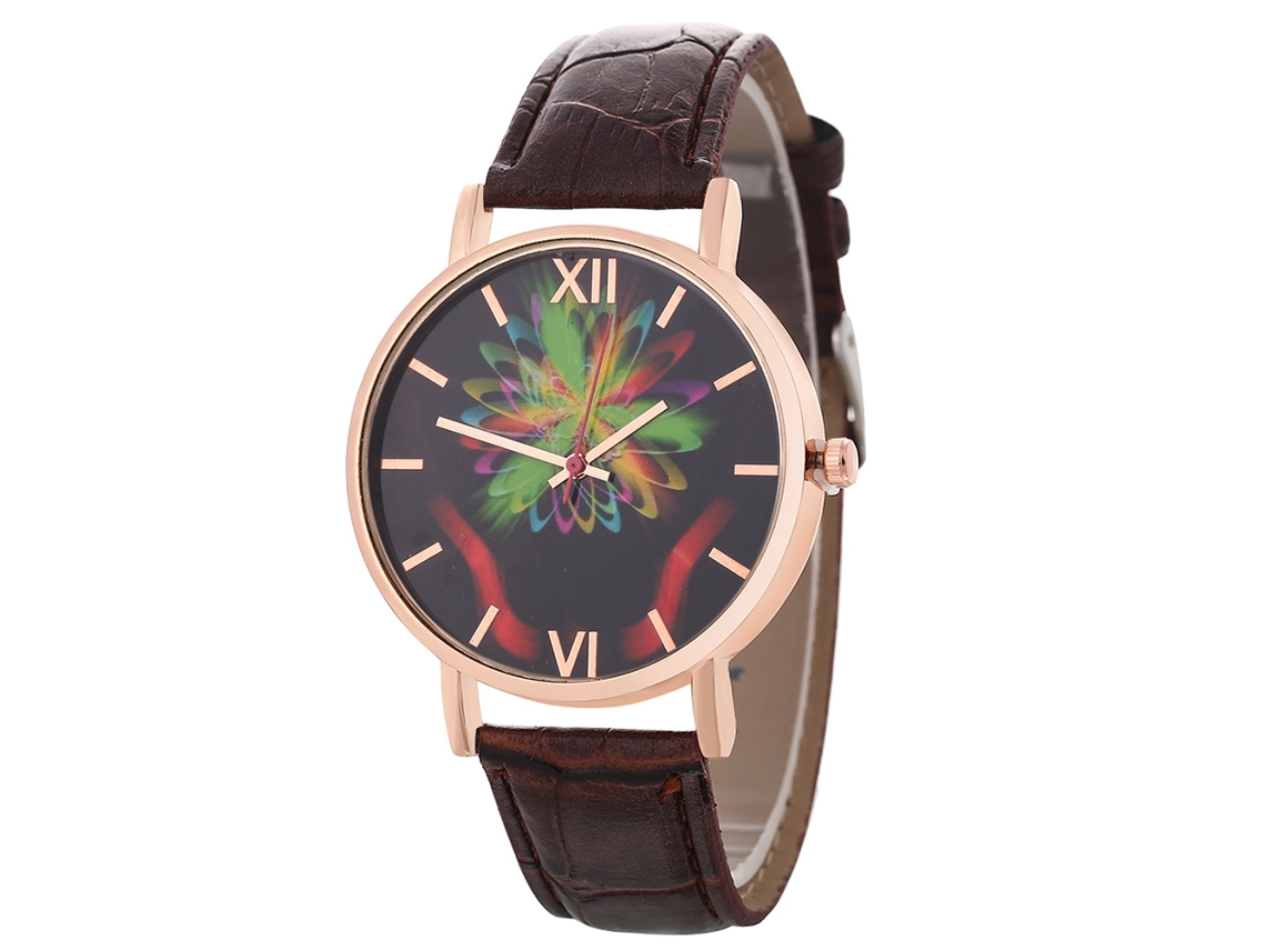 Reloj De Pulsera Informal, Estilo Sencillo, De Cuero, Cuarzo, Unisex, Para Estudiantes, Marrón.