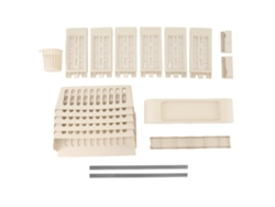 Estante De Livros Para Mesa De Sala De Aula 6 Prateleiras Com Rodas Grande Capacidade Slim Multifuncional Creme