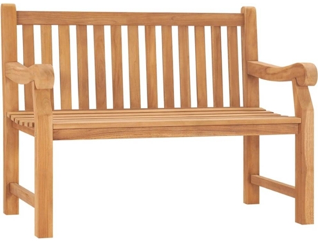 Banco de jardín VIDAXL Marrón Teca (114x69x92 cm)