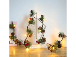 Lámpara Decorativa De Alambre De Cobre Con Forma De Piña Con Batería - Luces Festivas Navideñas Creativas