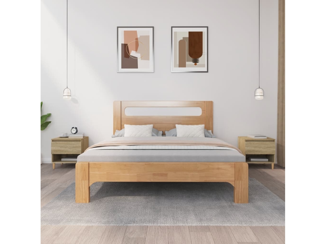 Mesas Cabeceira LOVELY HOME Mesinha 2Pcs 50X46X50 Cm Deriv. Madeira Carvalho Sonoma
