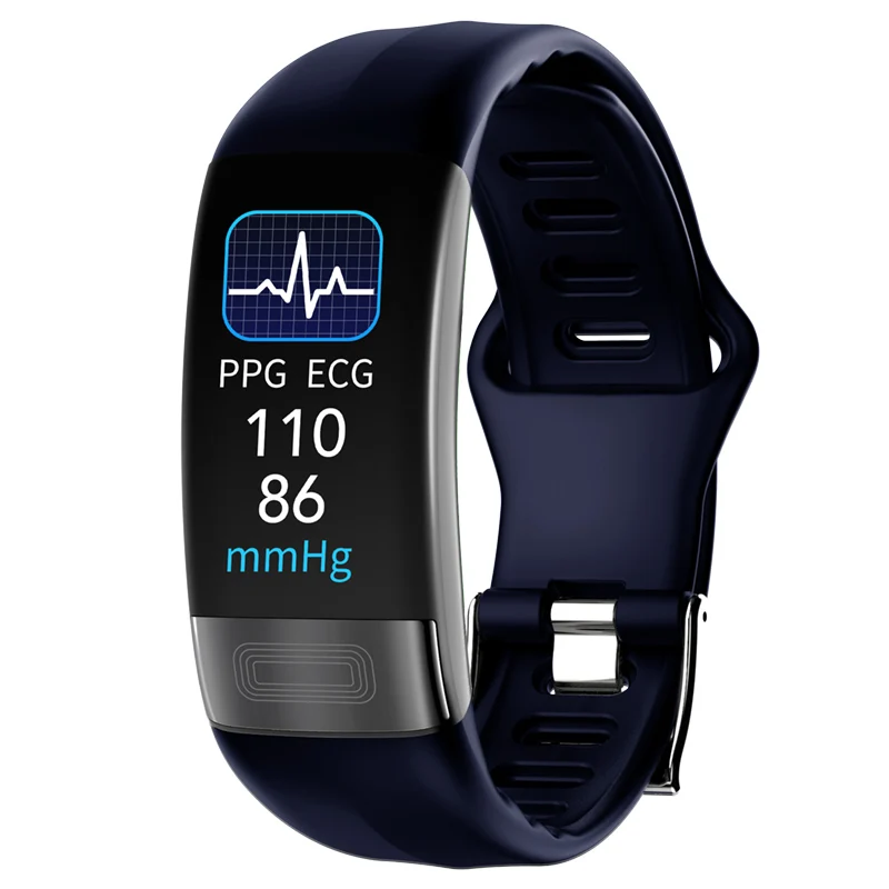 (azul) Pulseira Inteligente Masculina Para Atividades Físicas Com Medição De Ecg, Ppg E Saturação De Oxigênio No Sangue.