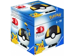 Puzzle 3D RAVENSBURGUER Pokémon Pokéballs Hyperball (Edad Mínima: 6 Años - 55 Piezas)