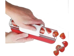 Cortador de frutas para tomates, uvas y cerezas, 1 pieza, rojo, 20 x 7,5 x 7 cm Everley891