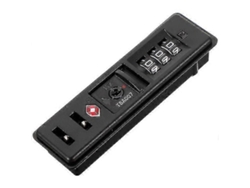 Candado De Equipaje Tsa Aprobado Con Código De 3 Dígitos Reajustable Hecho De Abs Antirrobo Portátil 9,5x2,6cm Negro