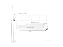 Soporte de fondo, construcción robusta de hierro, uso versátil, blanco, XL OEM