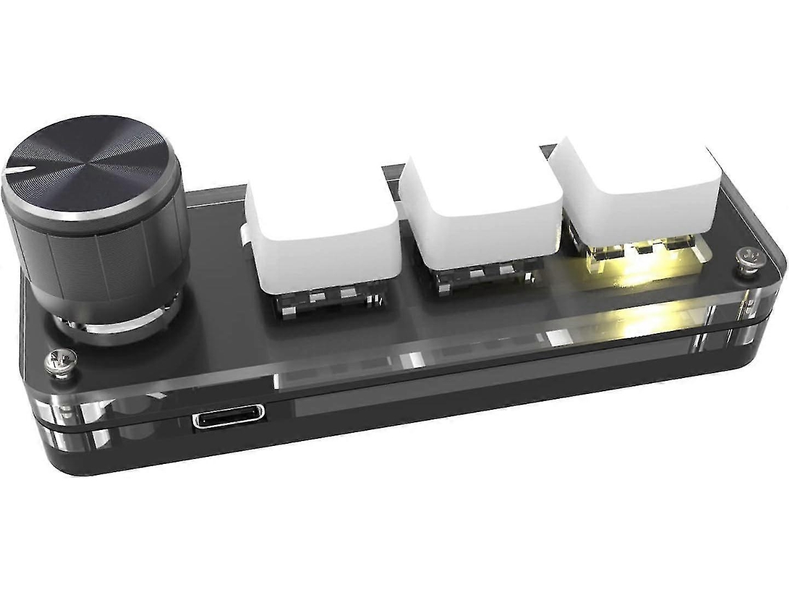 Teclado mecánico pequeño para juegos de 3 teclas, con botones personalizados, función de copiar y pegar, programación, mini teclado mecánico Everley891