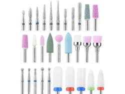 Juego De 30 Brocas Para Uñas Con Estuche, Brocas De Cerámica De 3/32 Para Uñas De Gel Y Acrílicas.