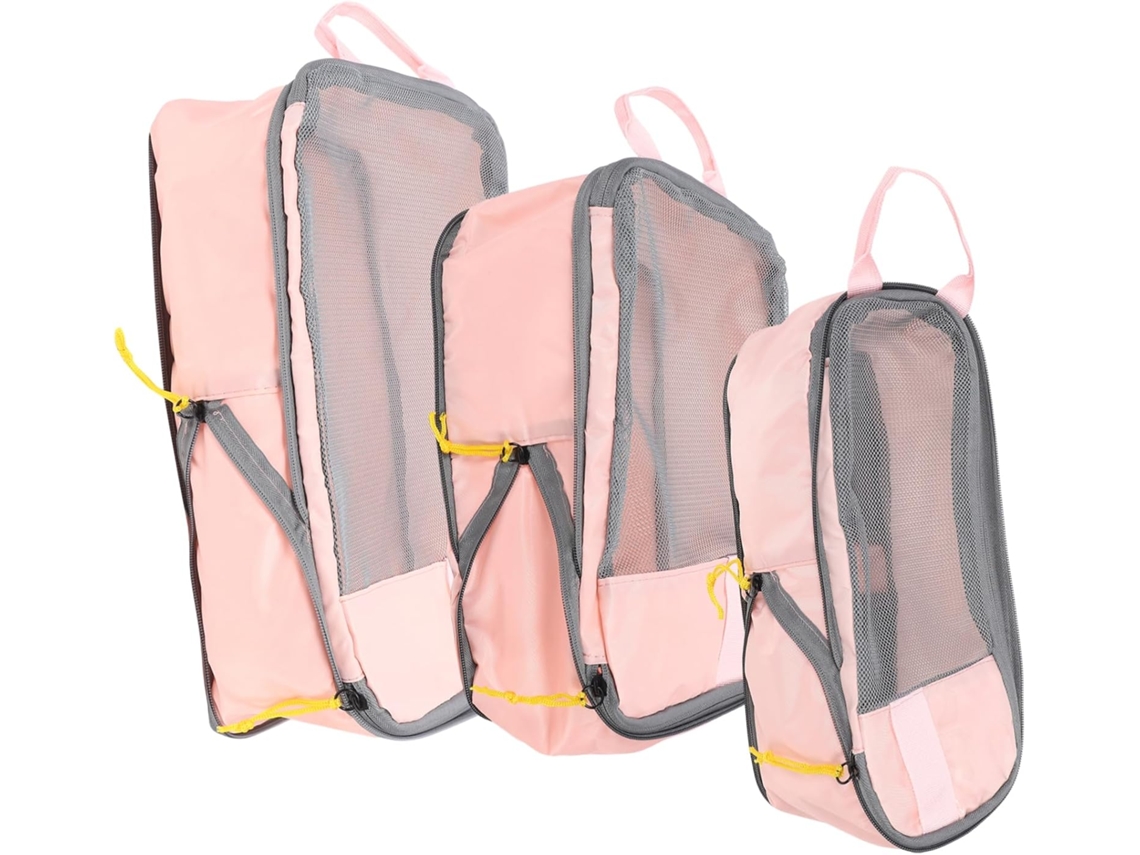 De 3 Peças De Cubos Organizadores Compactáveis Para Malas, Bolsas De Viagem Com Alças.