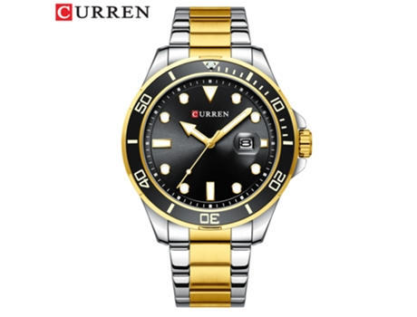 Relojes de hombre, relojes de pulsera con correa, resistente al agua, de cuarzo, con calendario, para negocios, para hombre, carcasa dorada, negra ...