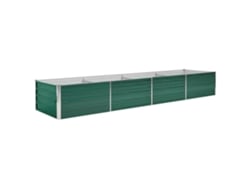 Jardinera VIDAXL Verde Acero (320x80x45 cm)