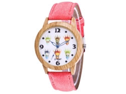 Reloj Casual De Cuarzo Con Correa De Denim Para Hombre Y Mujer Zhoulianfa (rosa)