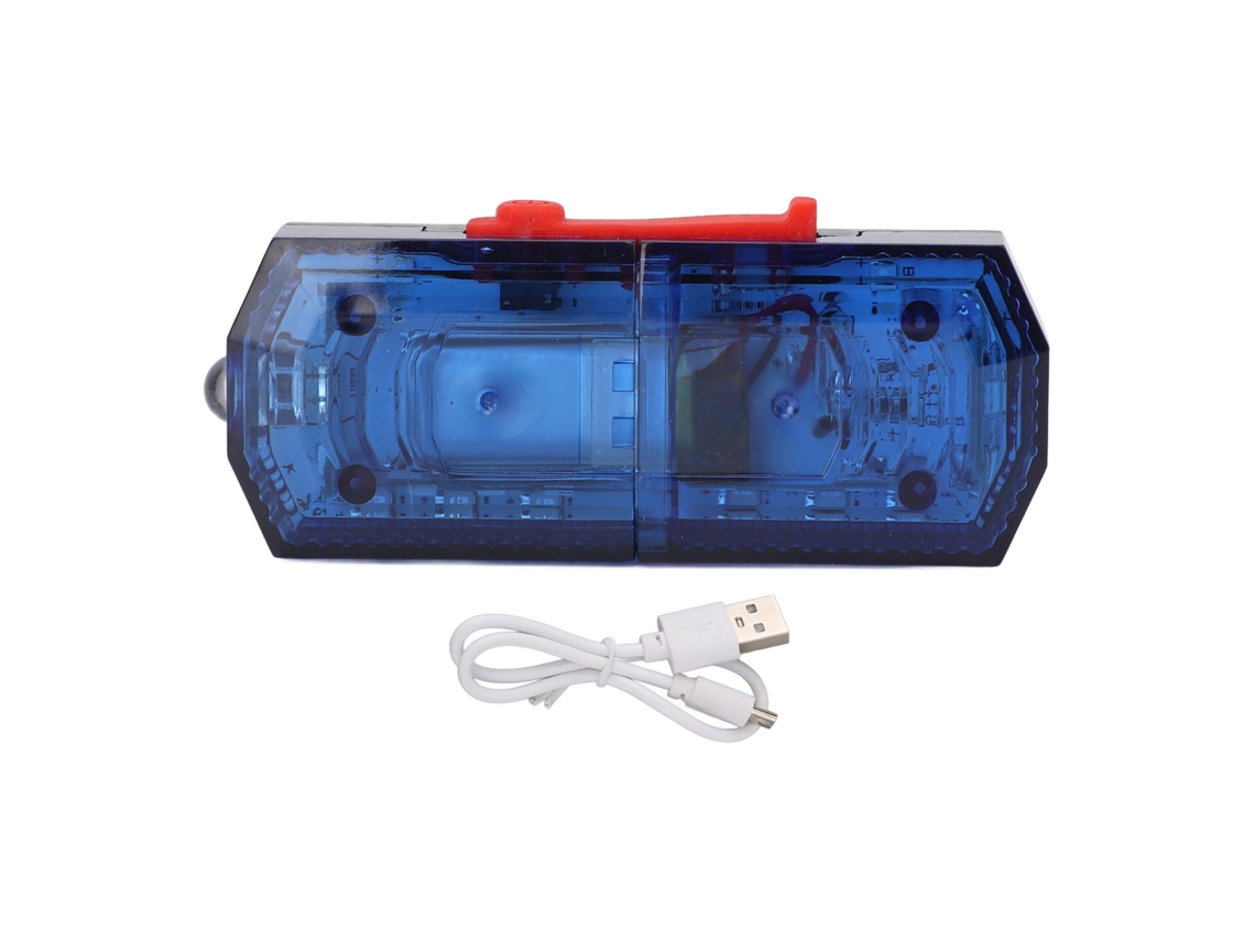2026-linterna Clip Hombro Recargable 500mah Led Alto Brillo Luz Advertencia Auto On Off Para Ciclismo Nocturno Azul