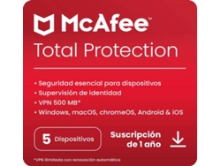 Software MCAFEE Total Protection ES (5 Dispositivos)