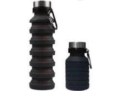 Botella De Agua Plegable | Botella Reutilizable Para Viaje | Botella Deportiva | Negra Rosewell