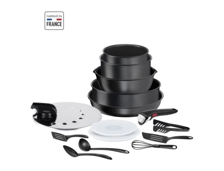 Tefal Ingenio Kitchen Bateria 15 PCs, Indução, não -gata, cozinha saudável, feita na França, Chef Daily L7629902