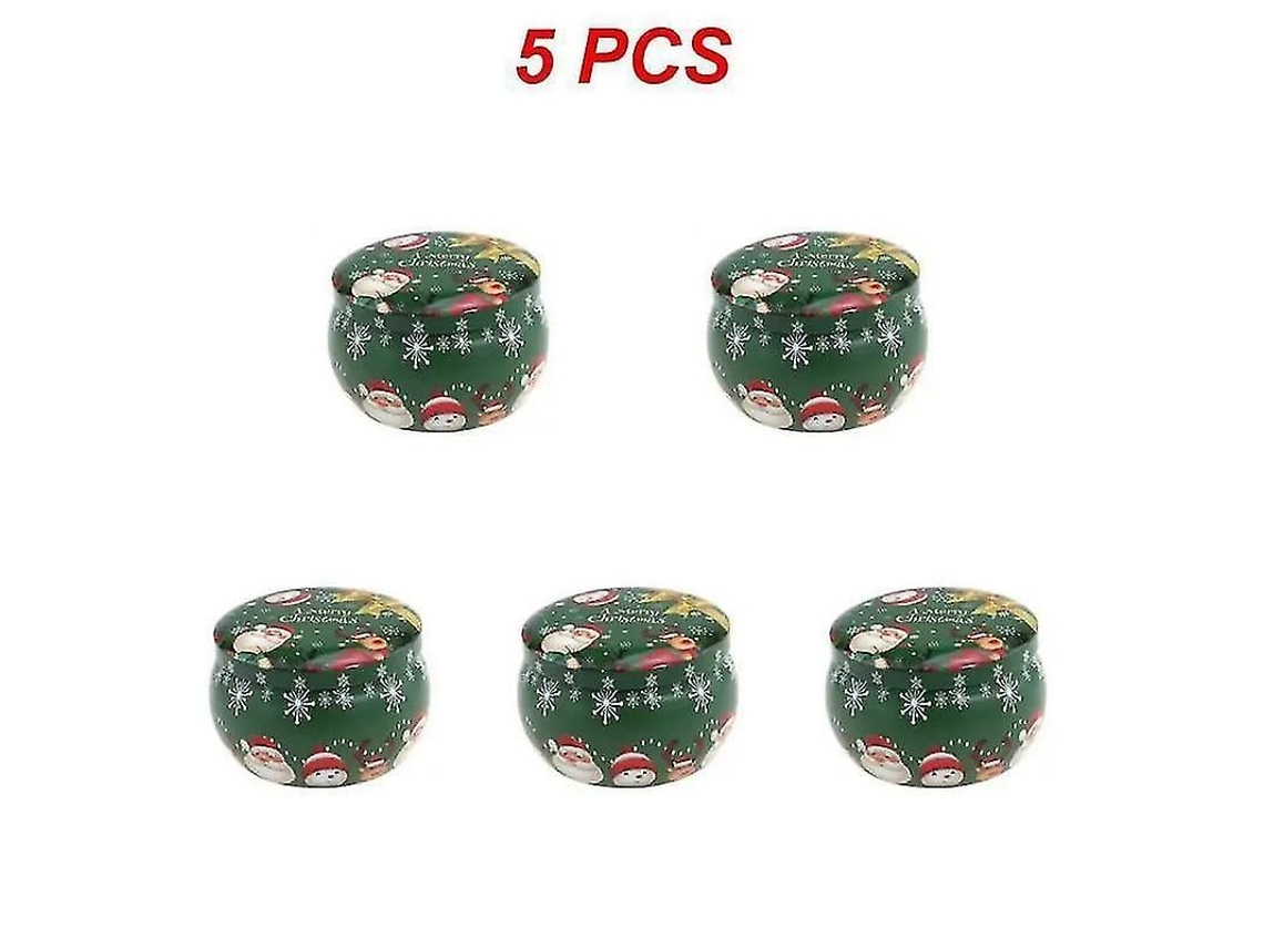 Latas Metálicas Navideñas De 125 G Para Almacenar Café, Té, Especias, Dulces, Joyas Y Para La Fabricación De Velas.