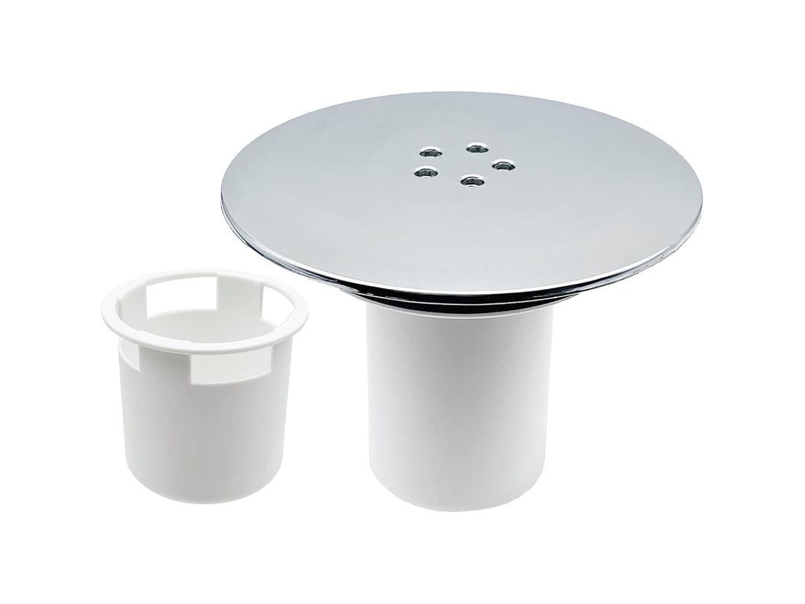 Desagüe De Ducha Universal, Tapa De Desagüe De Ducha Con Tapón, Acero Inoxidable Cromado, Apto Para Orificios De 90 Mm.