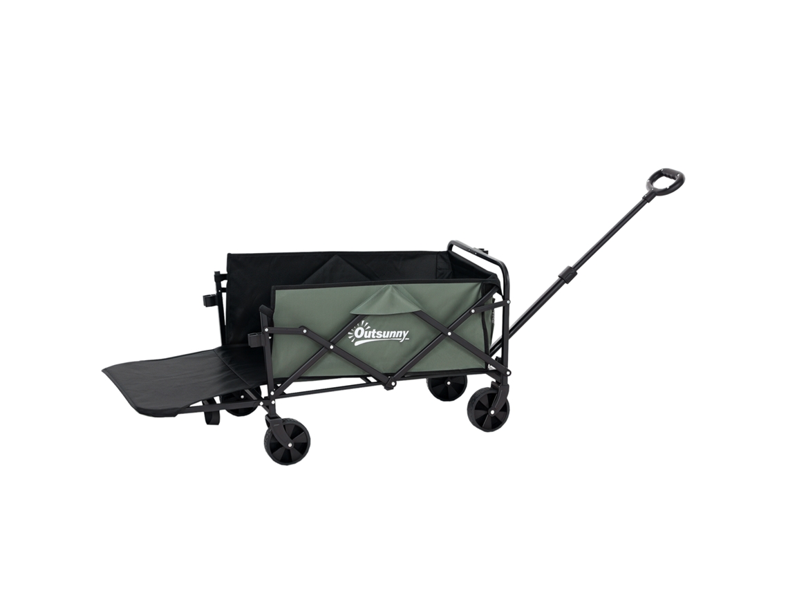 Carro Jardín Plegable 72l 90 Kg Con Ruedas Portátil