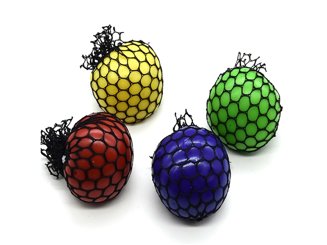4 Pelotas De Malla Apretables Para Aliviar El Estrés, Juguetes Para Adultos Y Niños.