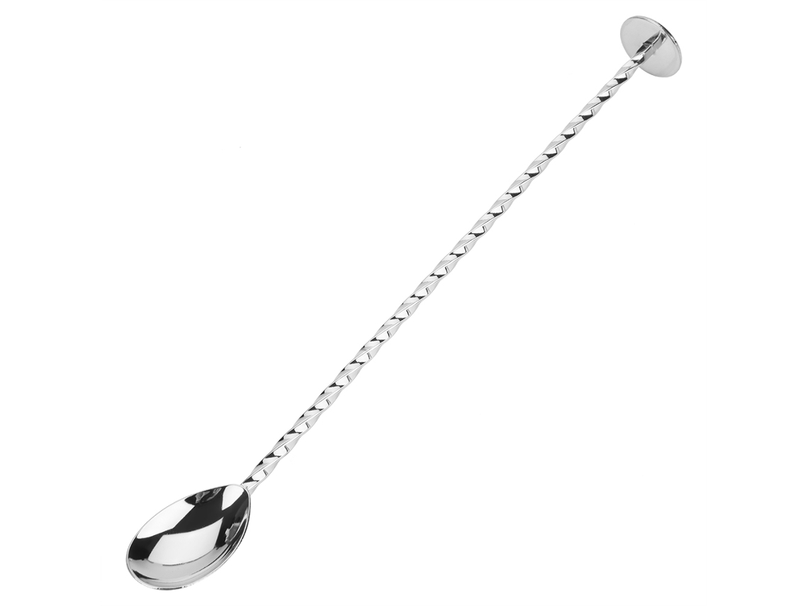 VYLARA Colher De Bar Para Misturar Bebidas, Colher Longa De Aço Inoxidável Para Misturar Coquetéis Em Espiral Com Acabamento Liso E Brilhante, Utensílio De B