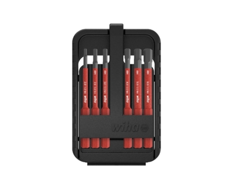WIHA Juego de bits slimBit electric hexagonales, de 7 unid., incl. caja de slimBits (43156)