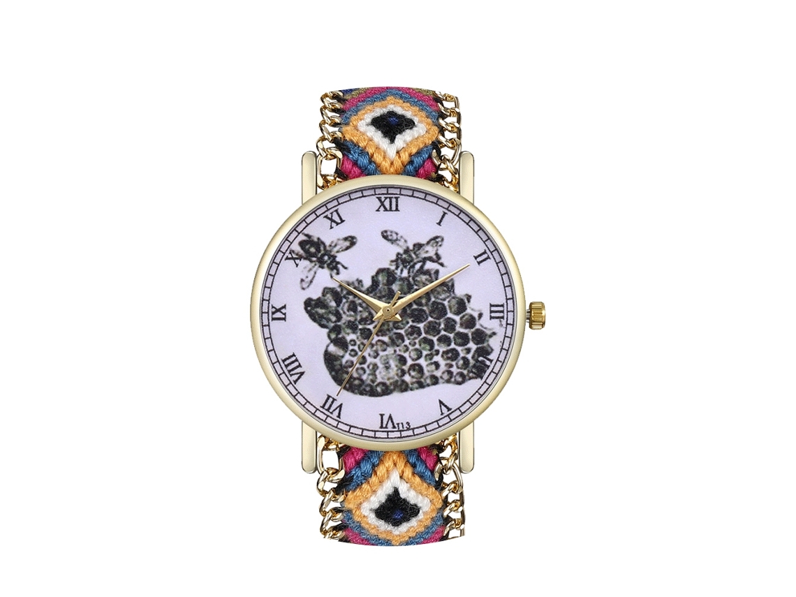 Reloj De Pulsera De Cuarzo Con Correa De Lana Informal Y Moderna T13-fg(6)