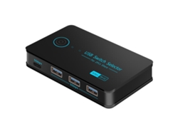 Conmutador Kvm 3.0 Usb De 2 Puertos (3 Usb + 1 Usb-c)