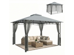 Cubierta Retráctil Para Pérgola De 2,5 X 2,55 M Con Drenaje, Color Café.