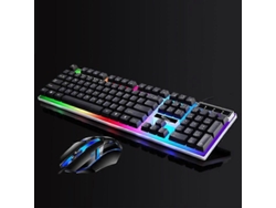 Combo de teclado y ratón con cable, teclado y ratón ergonómicos de tamaño completo, teclado y ratón, PC/portátil/Windows/Mac Everley891