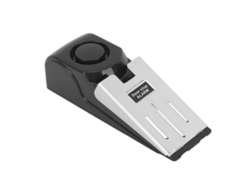 Alarma de tope de puerta mejorada, tope antiesquí de doble función con sensibilidad ajustable, perfecta para seguridad en viajes.