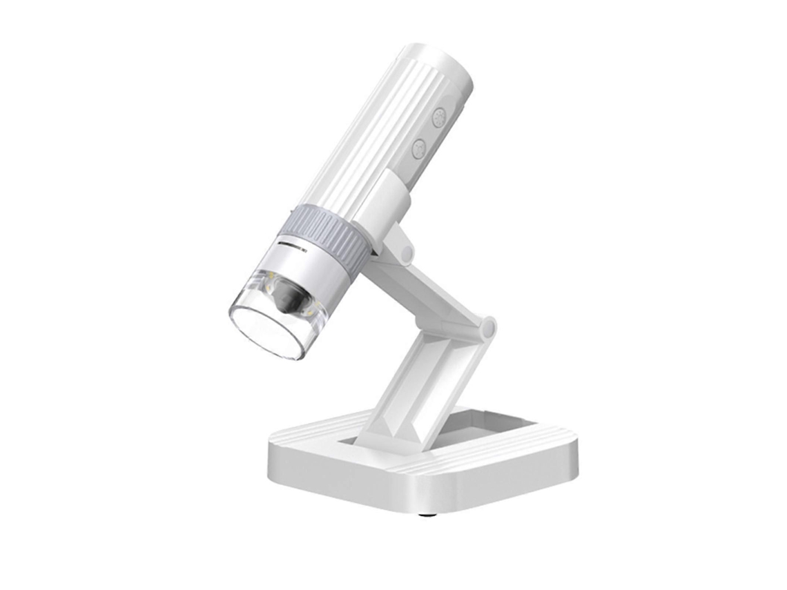 Microscopio digital portátil recargable con conexión Wi-Fi y USB, 8 luces LED, microscopio con aumento HD de 50x a 1000x, cámara de 2 megapíxeles, portátil.