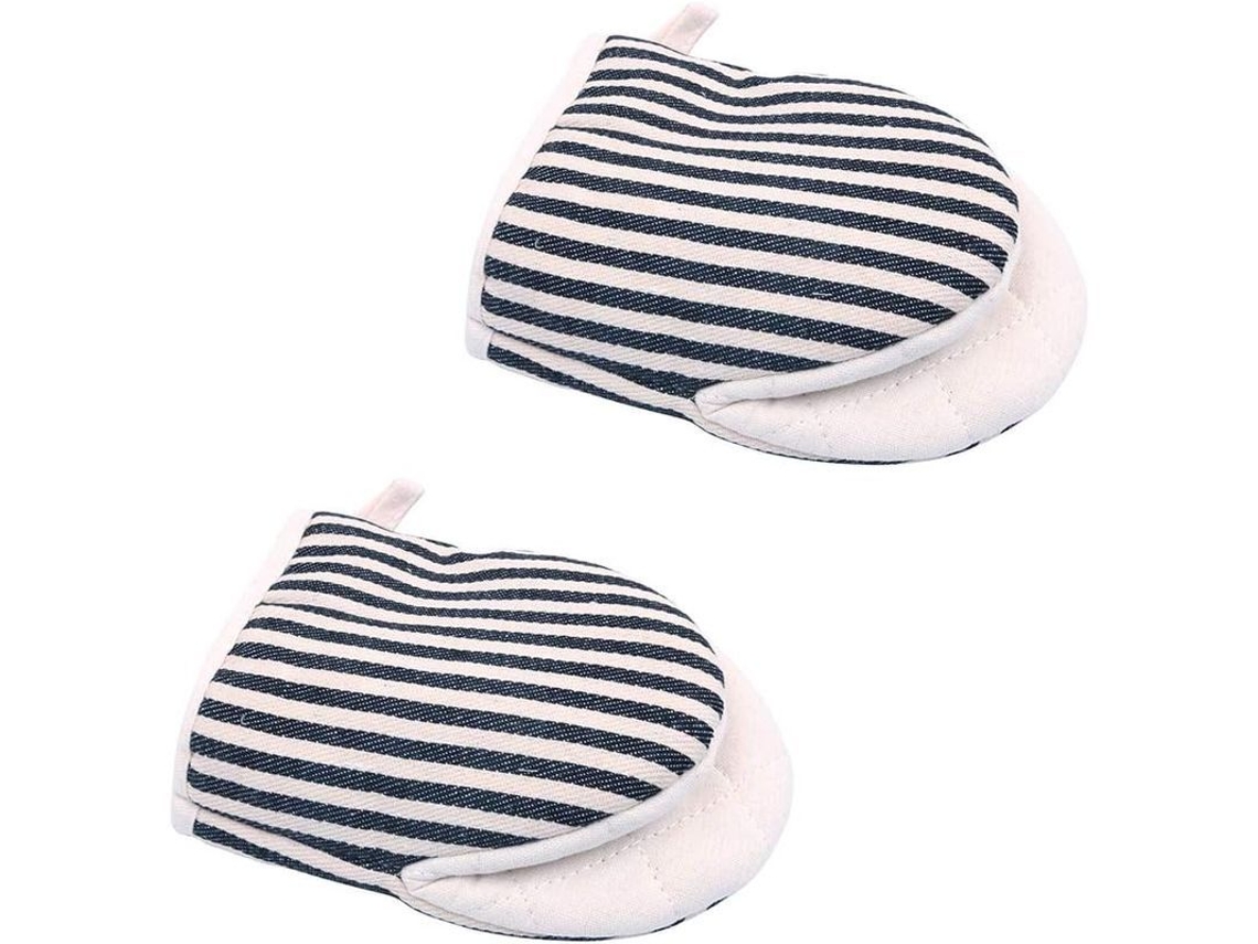 2026-guantes Mini Horno Resistentes Al Calor 300°f/150°c Algodón Lino Antideslizantes Lavables Para Horno Microondas Cocina 1 Par 14x19cm
