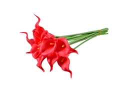 2026-flor Artificial Mini Cala Lily De Pu Toque Real Decoración Hogar Falsa Flor Para Fotografía Rojo