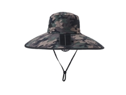 Sombrero De Pesca Chrui Con Ventilador Solar Doble Y Protección Upf (camuflaje Gris)