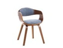 DUDECOR Silla Berlim De Tela Nogal Y Azul