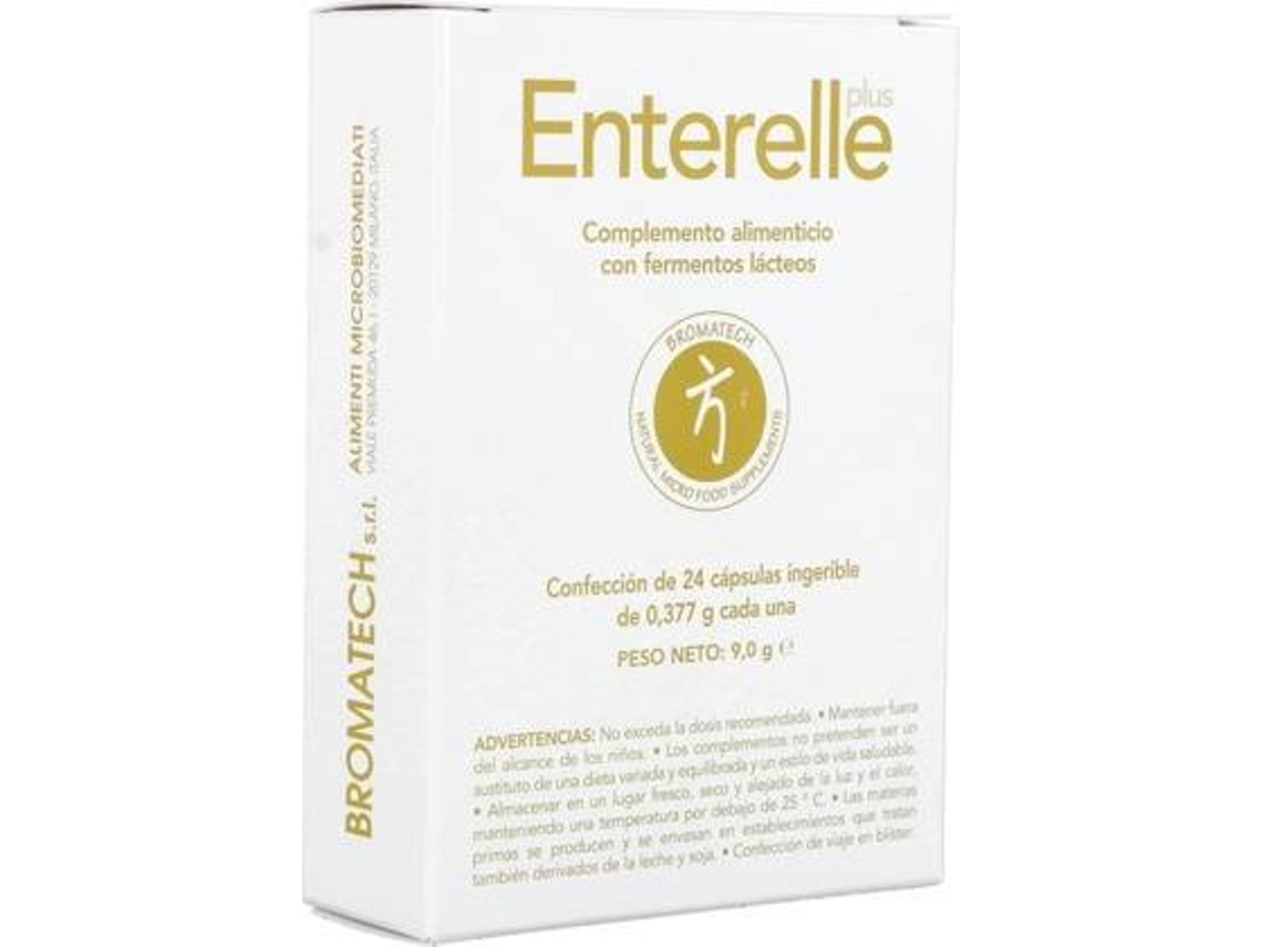 Complemento Alimentar BROMATECH Enterelle Plus (24 cápsulas de 0.38g)