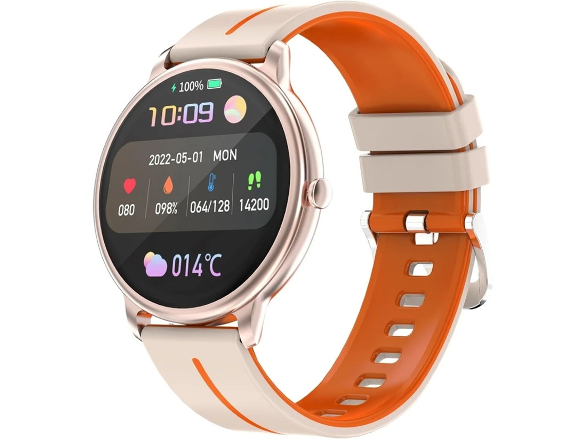 Reloj inteligente Bestvite para mujer con pantalla AMOLED de 1,43'', llamadas Bluetooth, 7 aplicaciones de salud, monitor de frecuencia cardíaca y monitor de presión arterial.