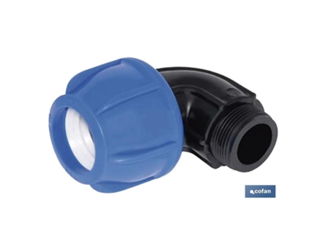 Codo 90° rosca macho pp pn16 90 x 3