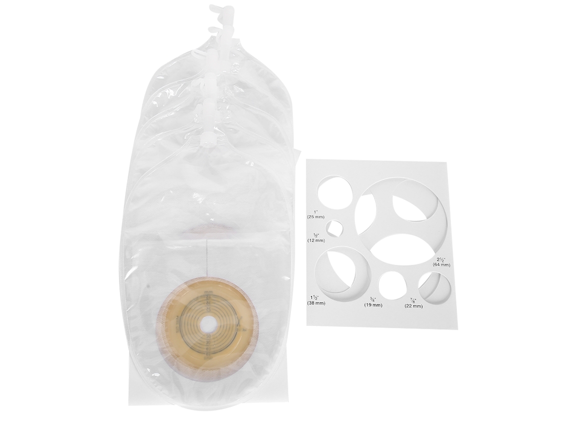 KOFIHETY Bolsa Descartable para Estomía Urinaria y de Colon, Bolsas de Drenaje con Tarjeta Medidora