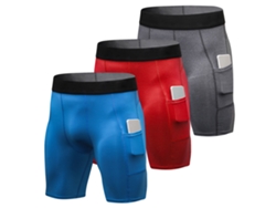 2026rebe-3 Pack De Calções Esportivos Masculinos Com Bolsa Para Treino E Exercício
