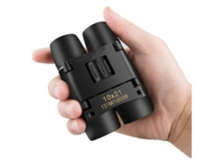 Mini Binóculos 10x21 Compacto Dobrável Pequeno Para Adultos Observação De Pássaros Em Viagem Preto Facpoet