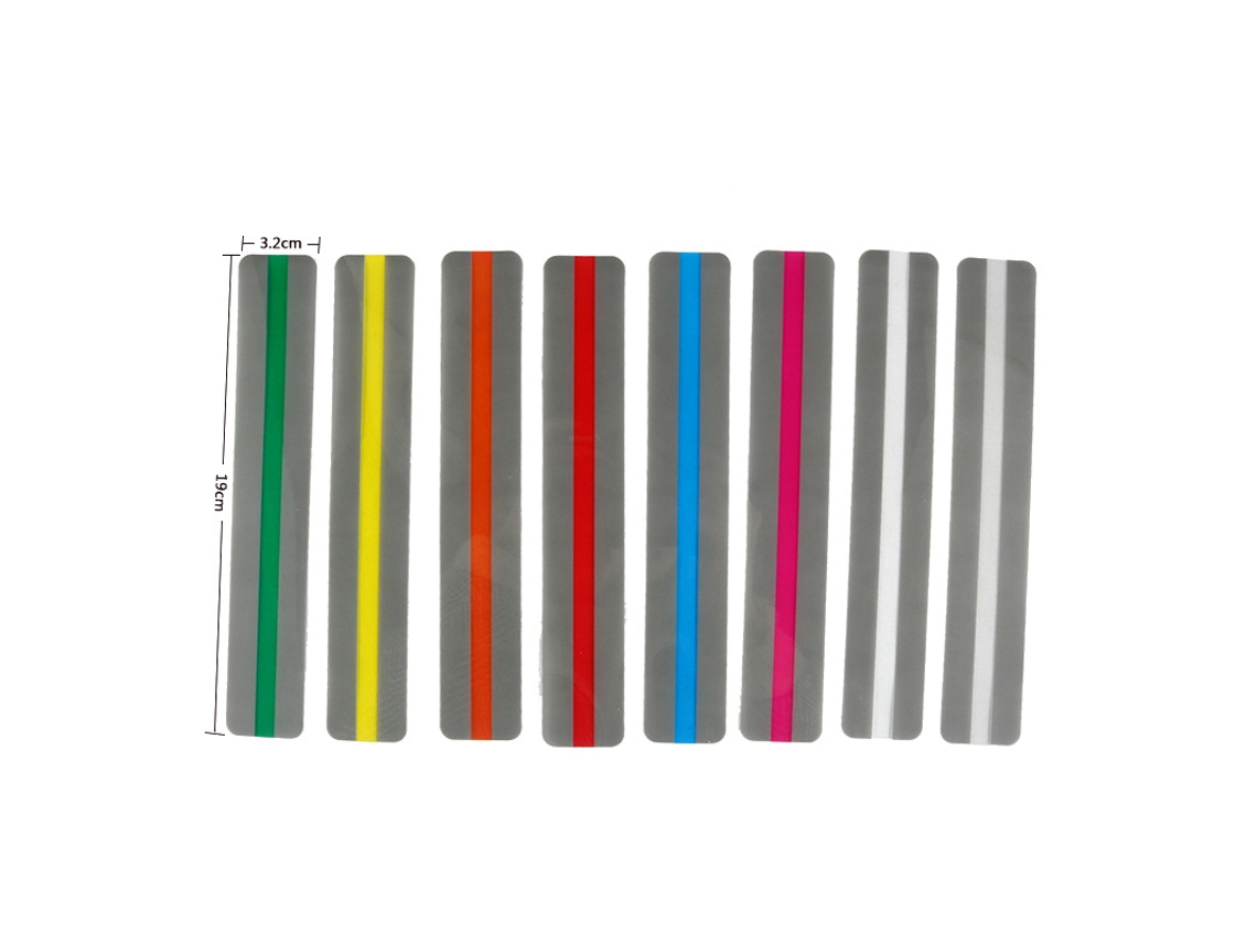 8 tiras de lectura/marcapáginas Multicolor