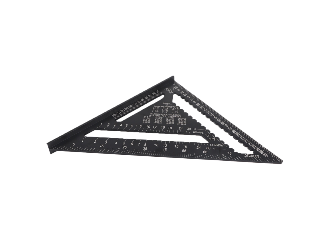 Regla Triangular De Aleación De Aluminio De 12 Pulgadas Para Herramientas De Medición En Carpintería